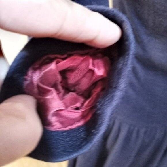 Young Woo Blue Asymmetrical Embroidered Collar Coat Dress XS - Picture 6 of 15